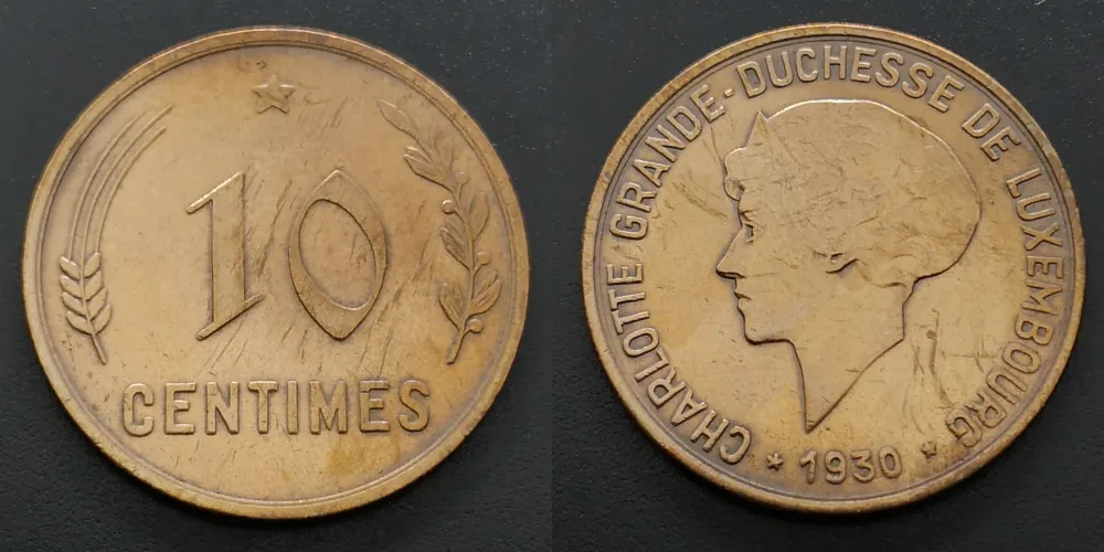 10 centimes - Charlotte – 1930